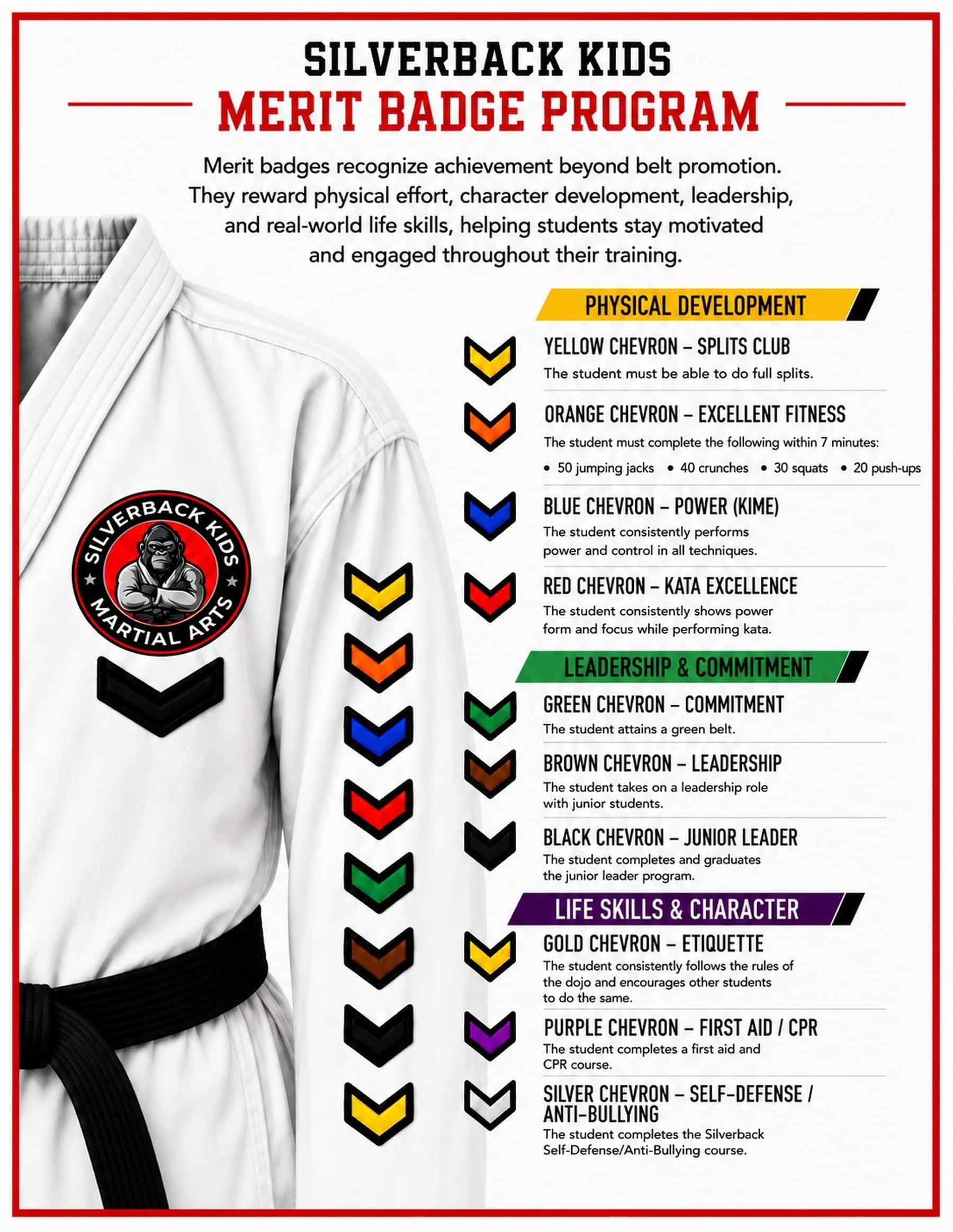 Merit Badge Program at Silverback Kids Martial Arts